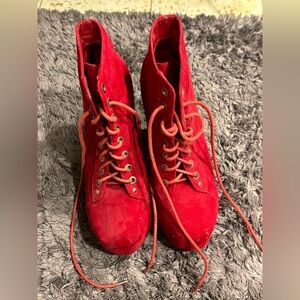 Delicacy Red Heeled Boots